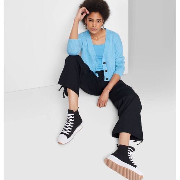 Wild Fable Slouchy Button-Front Cardigan- Sky Blue Women's XS NWT - Picture 1 of 9